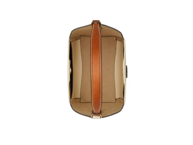 Tory Burch Tory Burch Small T Monogram Mcgraw Bucket Bag In Jacquard With Gold Color Hardware Ivory - view 3
