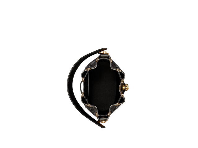 Tory Burch Tory Burch T Monogram Bucket Bag In Leather With Gold Hardware Black - view 3