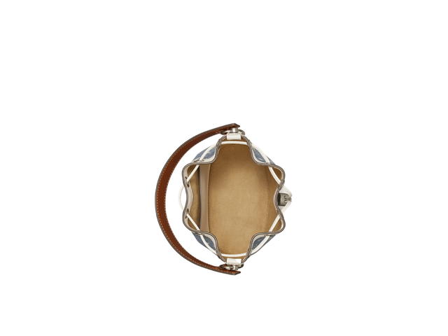 Tory Burch Tory Burch T Monogram Denim Bucket Bag In Denim Jacquard With Nickel Hardware Pearl Blue - view 3