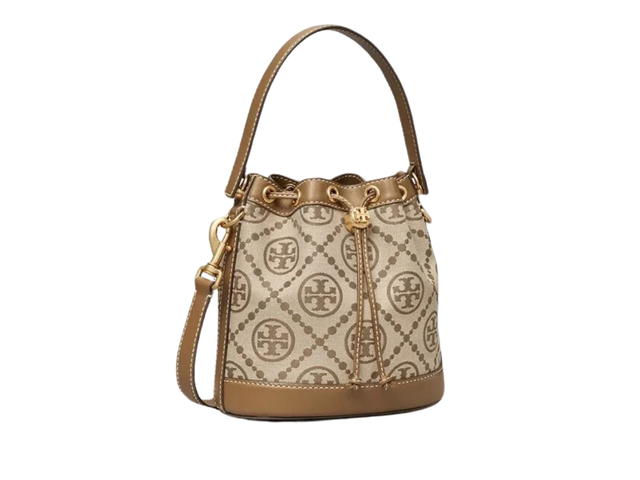 Tory Burch Tory Burch T Monogram Jacquard Bucket Bag Hazelnut - view 2