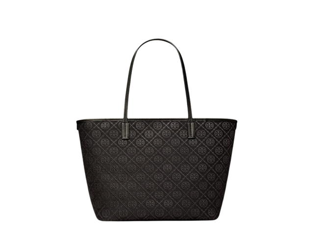 Tory Burch Tory Burch T Monogram Zip Tote In Nappa Leather With Gold Hardware Black - view 2