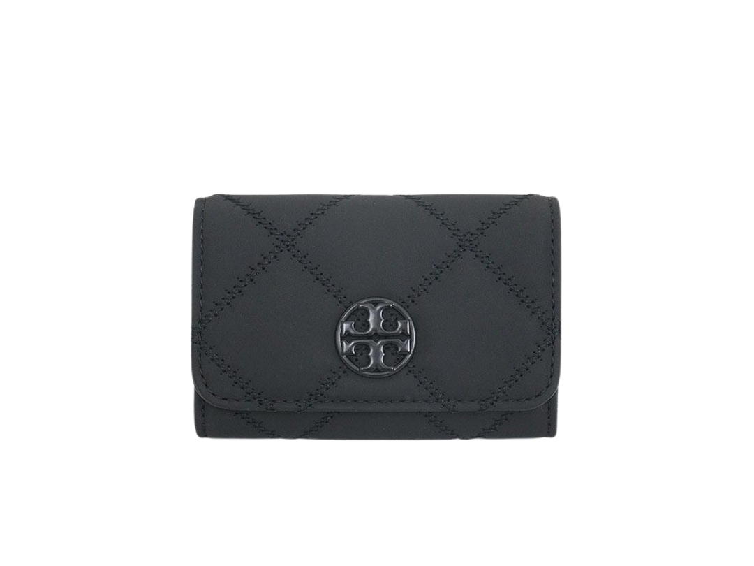 Tory Burch Tory Burch Willa Matte Cardcase In Leather With Black Color Hardware Black