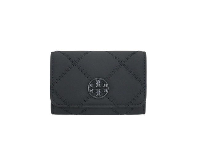 Tory Burch Tory Burch Willa Matte Cardcase In Leather With Black Color Hardware Black - view 1