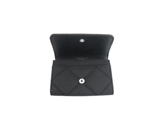 Tory Burch Tory Burch Willa Matte Cardcase In Leather With Black Color Hardware Black - view 4