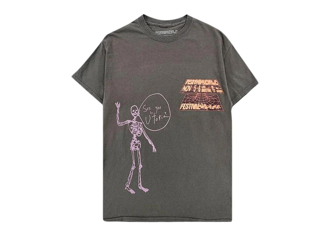 Travis Scott Travis Scott Astroworld Open Your Eyes III Tee Grey