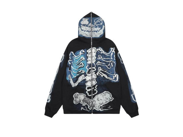 Travis Scott Travis Scott Cactus Jack x Fragment 2021 Skeleton Hoodie Black - view 2