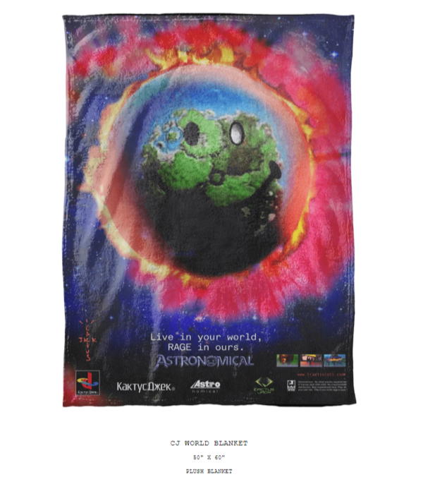 Travis Scott Travis Scott "Cactus Jack" X Fortnite CJ World Blanket