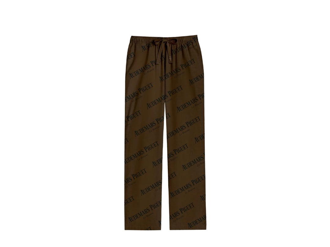 Travis Scott Travis Scott CJ X AP Logo Silk Pajama Pants Brown