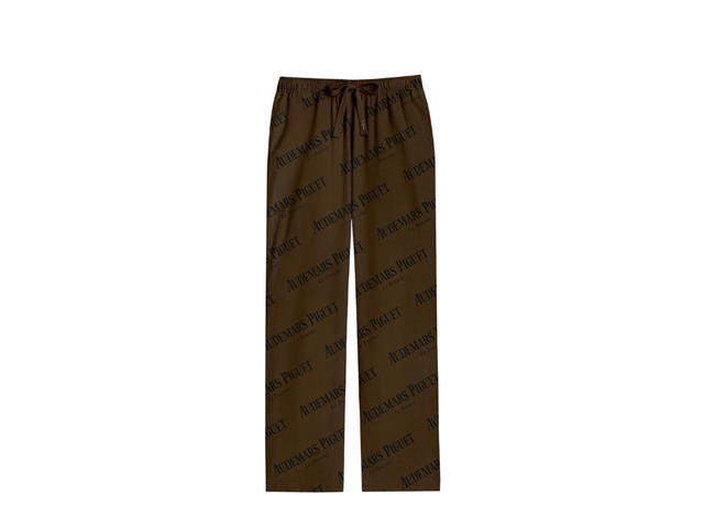 Travis Scott Travis Scott CJ X AP Logo Silk Pajama Pants Brown - view 1