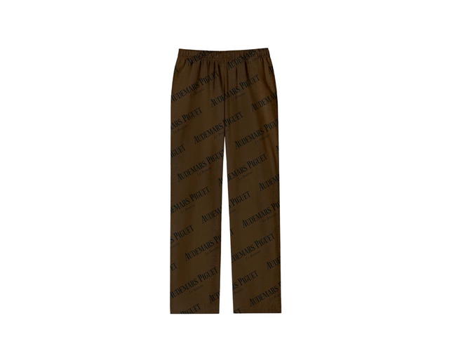 Travis Scott Travis Scott CJ X AP Logo Silk Pajama Pants Brown - view 2