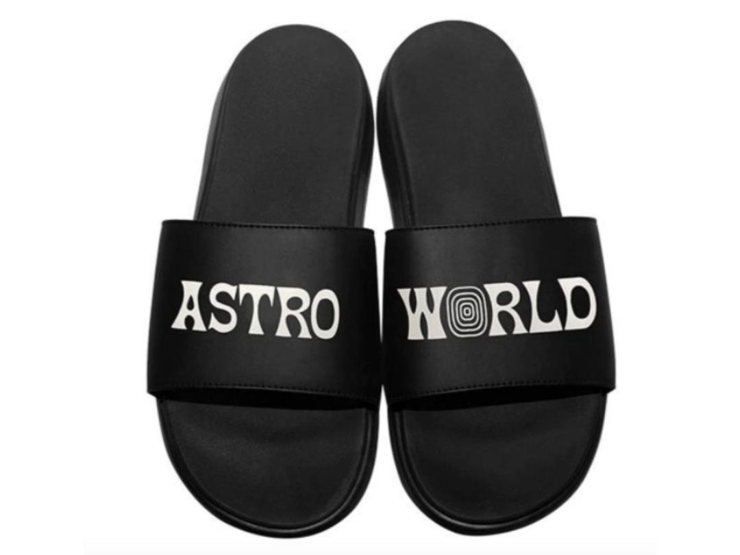 Travis Scott Travis Scott Logo Slides Travis Scott Astroworld Black/White