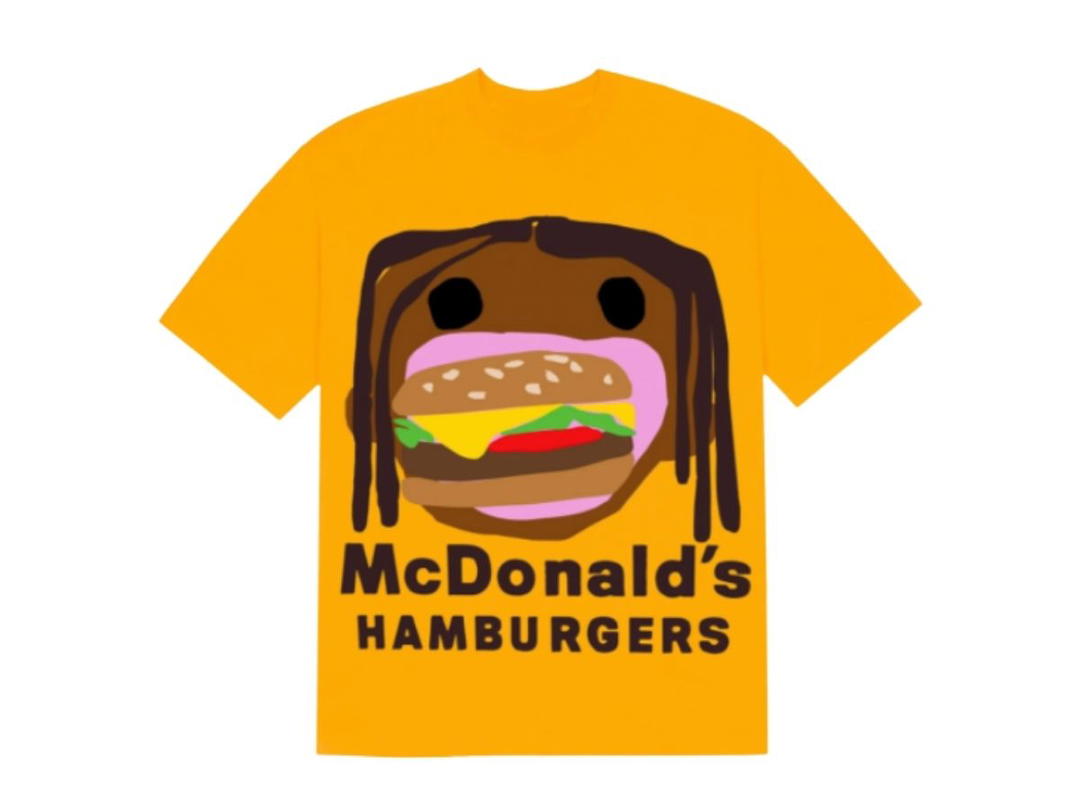 Travis Scott Travis Scott x CPFM 4 CJ Burger Mouth T-Shirt Gold