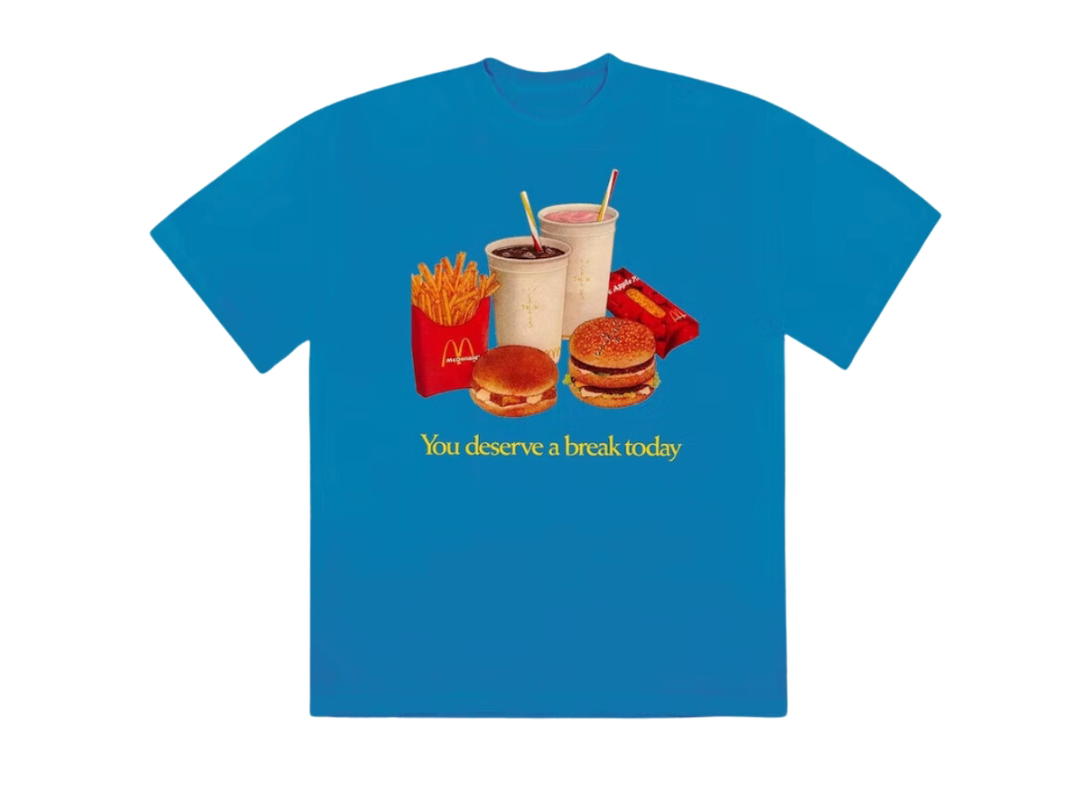 Travis Scott Travis Scott x McDonald's Deserve A Break III T-Shirt Blue