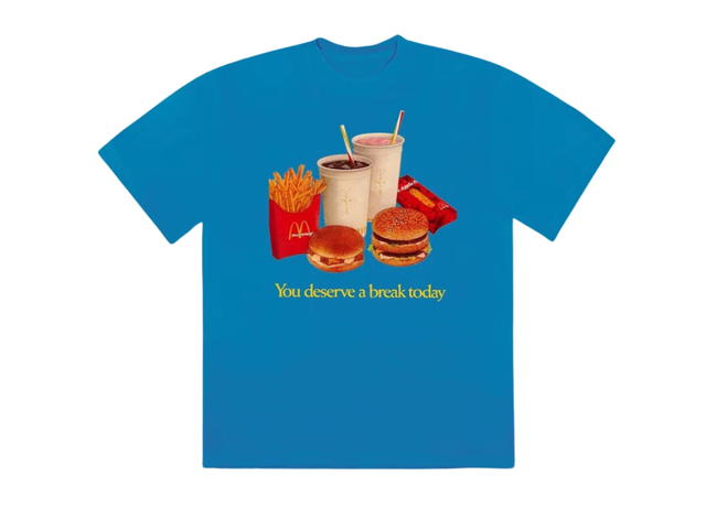 Travis Scott Travis Scott x McDonald's Deserve A Break III T-Shirt Blue - view 1
