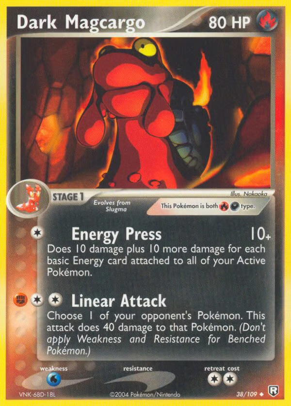 Pokemon Pokemon Dark Magcargo U [TRR 38/109] EX "Team Rocket Returns" [ReverseHolo] (EN)