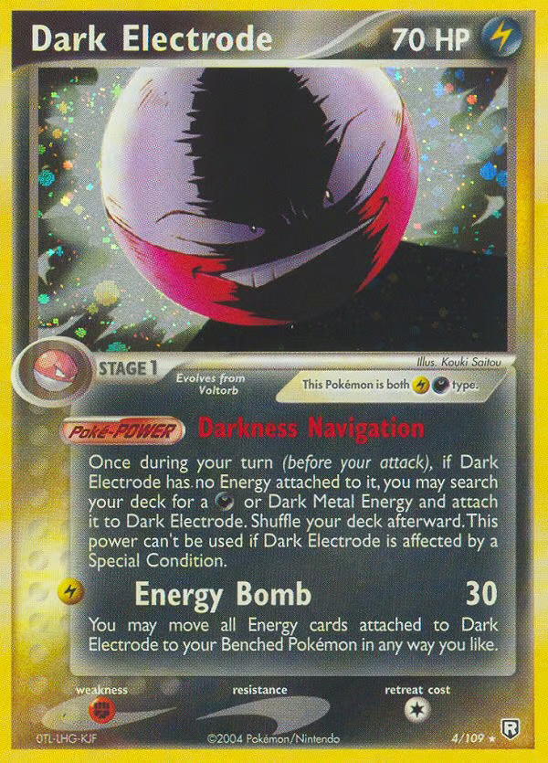 Pokemon Pokemon Dark Electrode H [TRR 4/109] EX "Team Rocket Returns" [ReverseHolo] (EN)