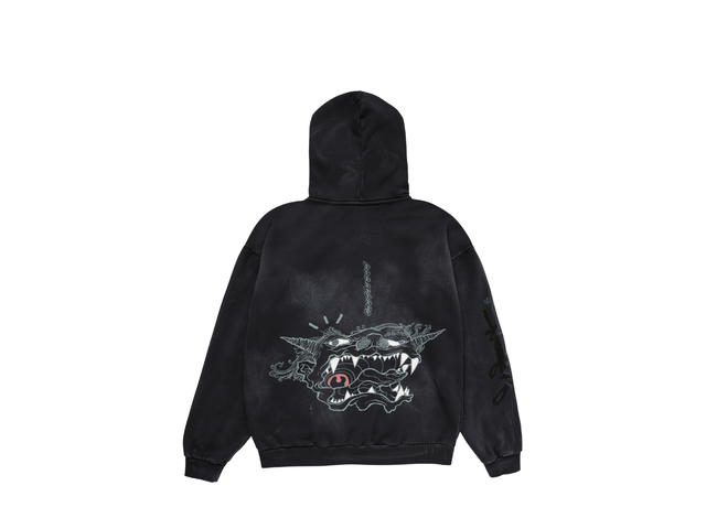 Travis Scott Travis Scott CJ X Fragment X Takashi Murakami Reborn Zip Hoodie Black Wash - view 2