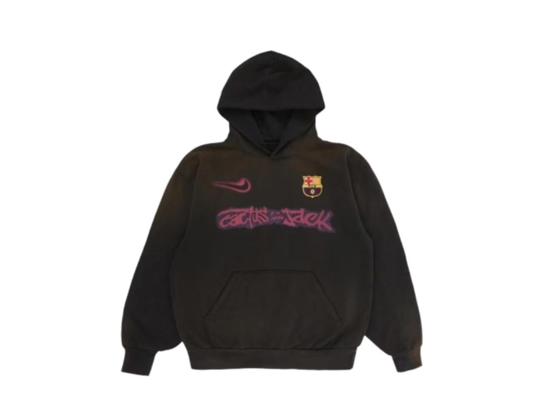 Travis Scott Travis Scott x Nike x FC Barcelona Spray Logo Hoodie Black