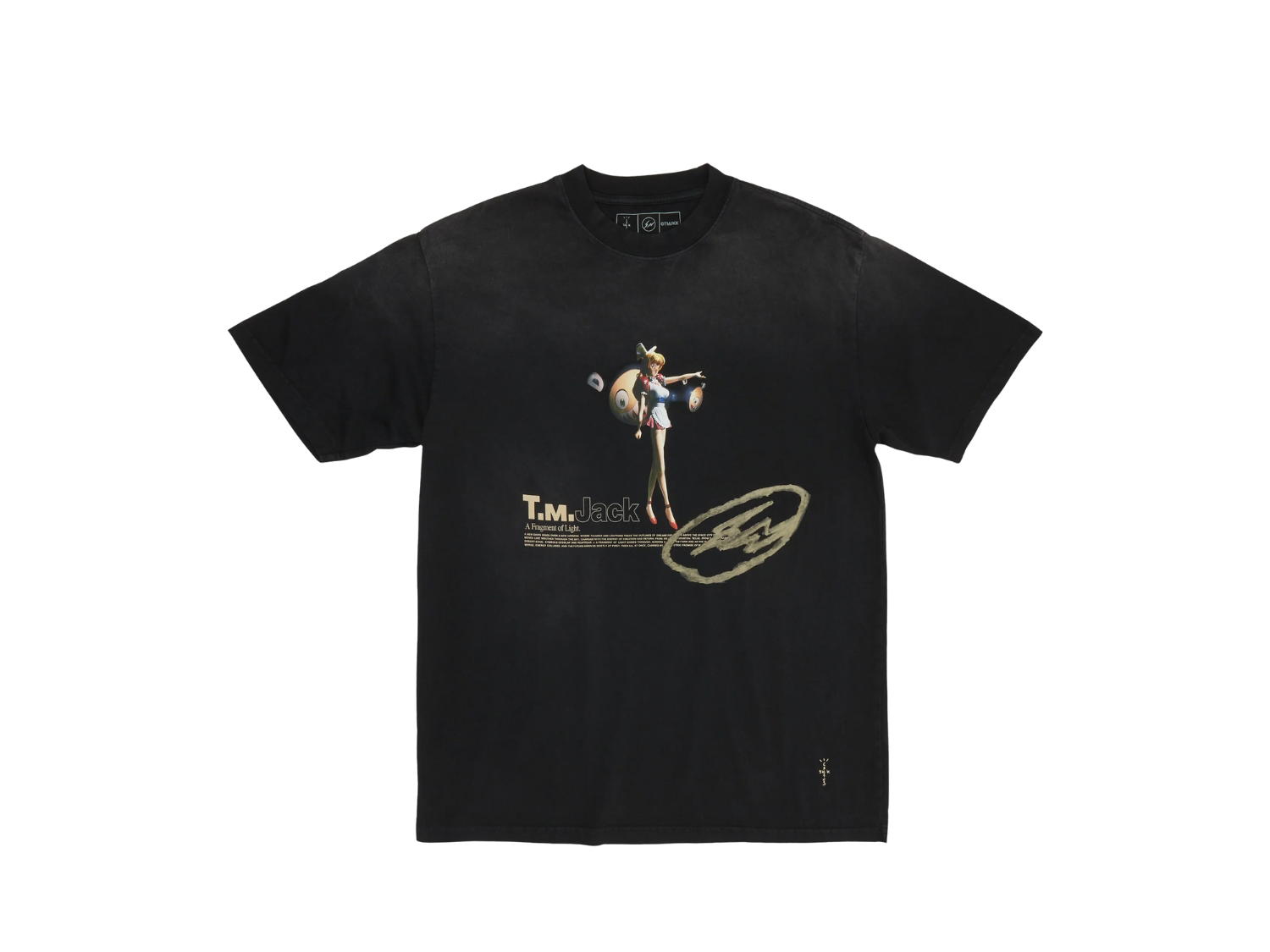 Travis Scott Travis Scott CJ X Fragment X Takashi Murakami Tokyo Jack Tee Black
