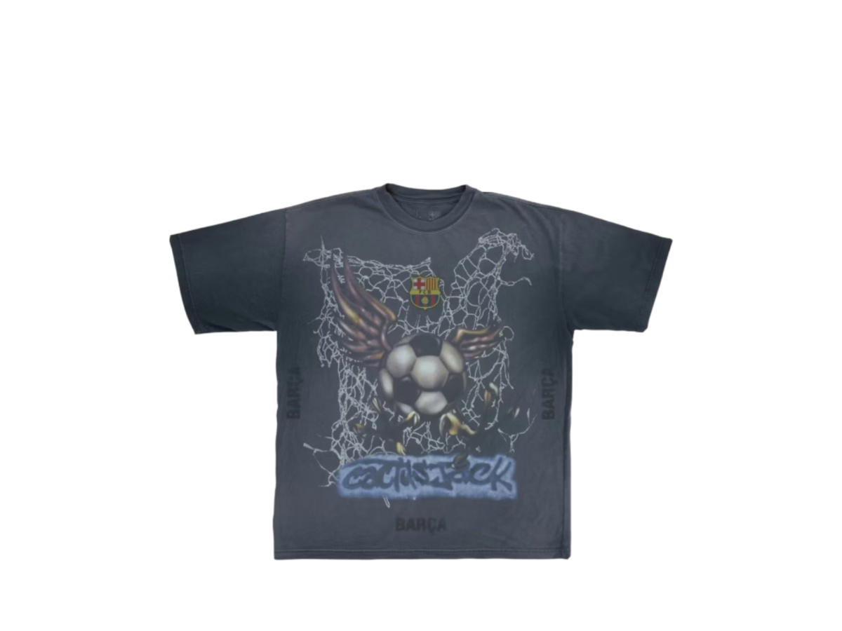 Travis Scott Travis Scott x FC Barcelona Washed Spray Logo Tee Black