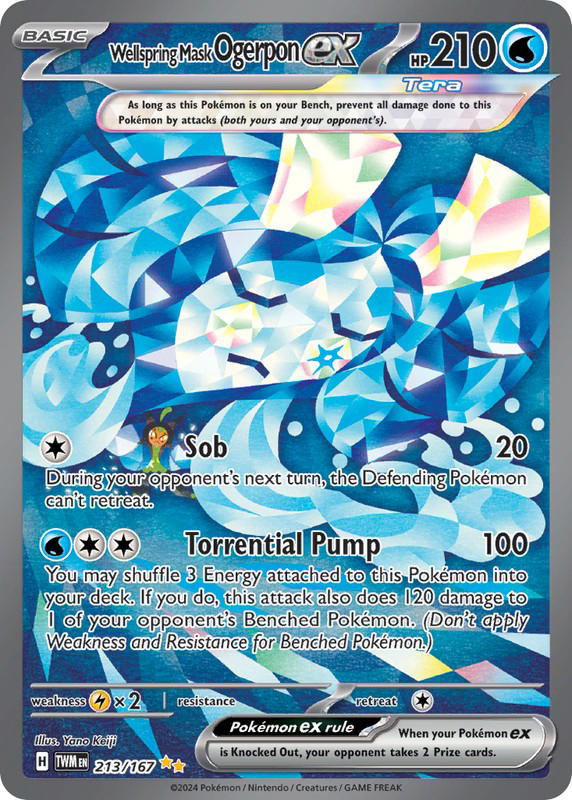 Pokemon Pokemon Wellspring Mask Ogerpon ex SIR [TWM 213/167] Scarlet & Violet "Twilight Masquerade" (EN)
