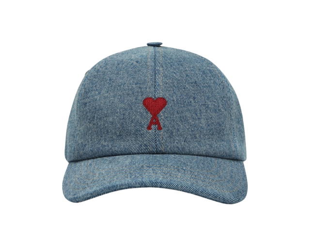 Ami Paris Ami Paris Red Ami De Coeur Cap Blue Fabric - view 1