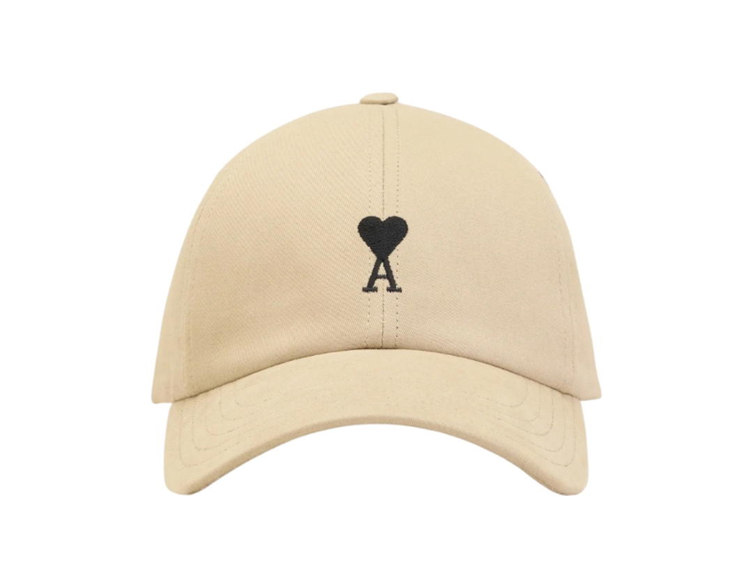 Ami Paris Ami Paris De Coeur Embroidery Cap White Coffee