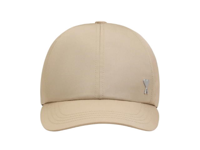 Ami Paris Ami Paris De Coeur Stud Cap Beige Nylon Taupe Beige - view 2