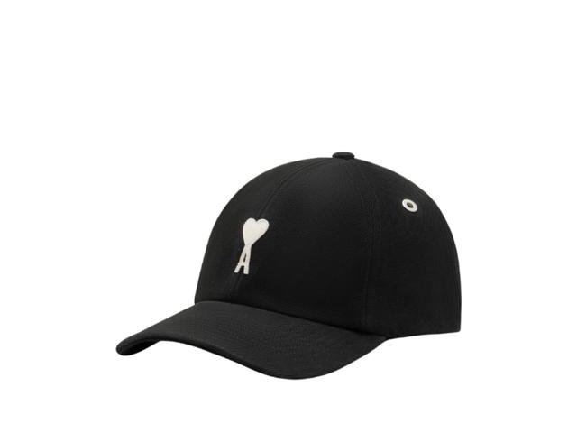 Ami Paris Ami Paris De Coeur Felt Patch Cap Black - view 2