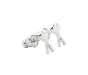 Buy Ami Paris Hammered Earrings Silver Brass at Sasom – Authentic and Ready to Ship