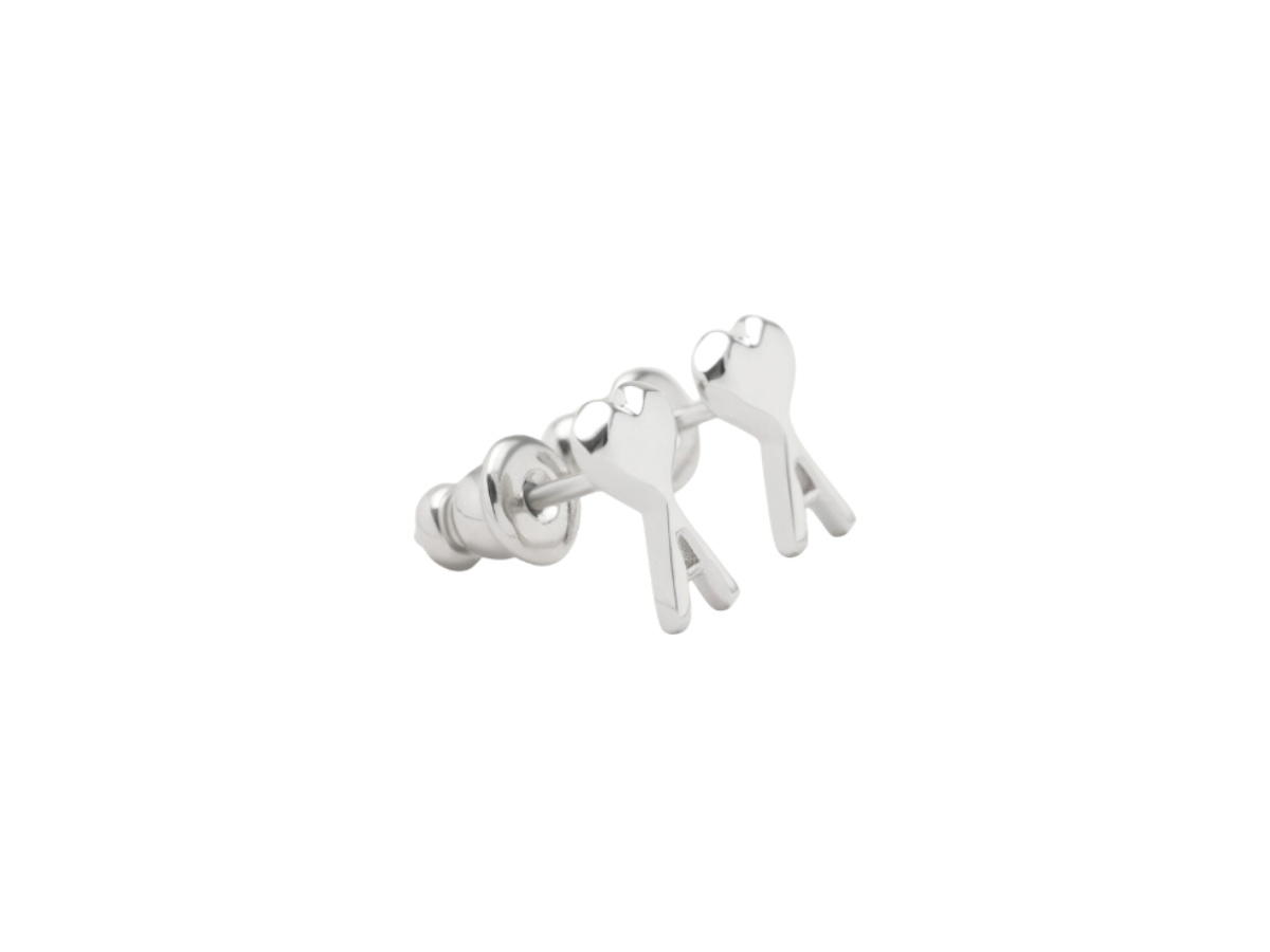 Ami Paris Ami Paris Hammered Earrings Silver Brass