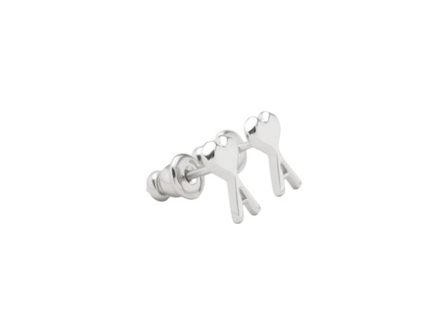 Ami Paris Ami Paris Hammered Earrings Silver Brass - view 1