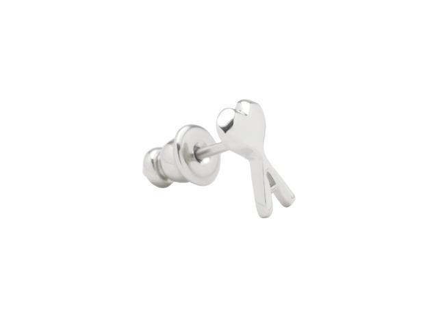 Ami Paris Ami Paris Hammered Earrings Silver Brass - view 2