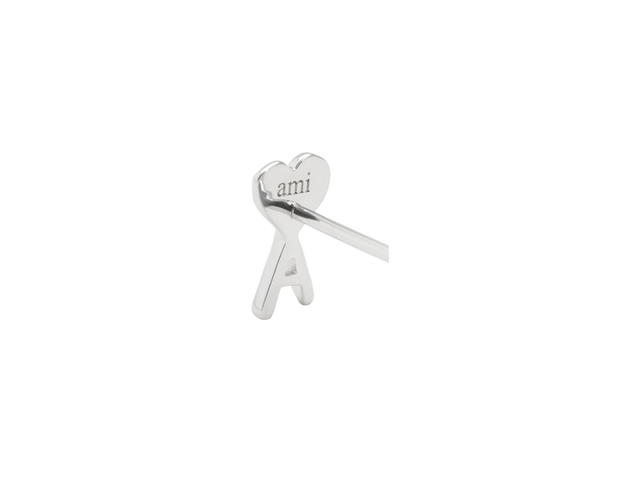 Ami Paris Ami Paris Hammered Earrings Silver Brass - view 3