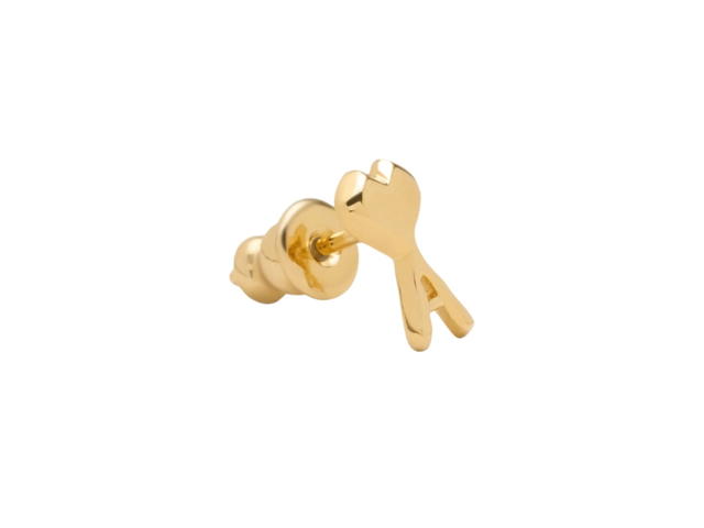 Ami Paris Ami Paris Hammered Earrings Gold Brass - view 2