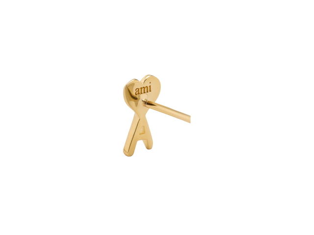 Ami Paris Ami Paris Hammered Earrings Gold Brass - view 3
