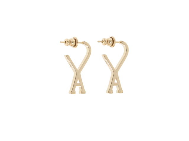 Ami Paris Ami Paris De Coeur Small Hoop Earrings Gold - view 2