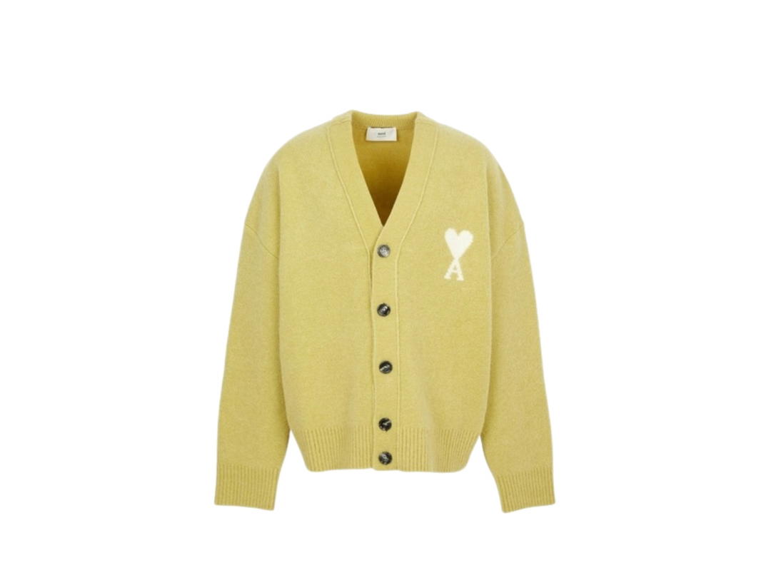 Ami Paris Ami Paris Alpaca Ami de Coeur Cardigan Olive