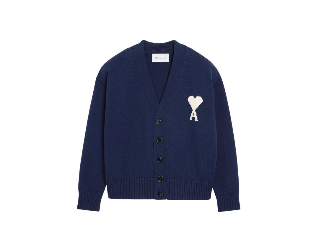 Ami Paris Ami Paris De Coeur Cardigan Blue