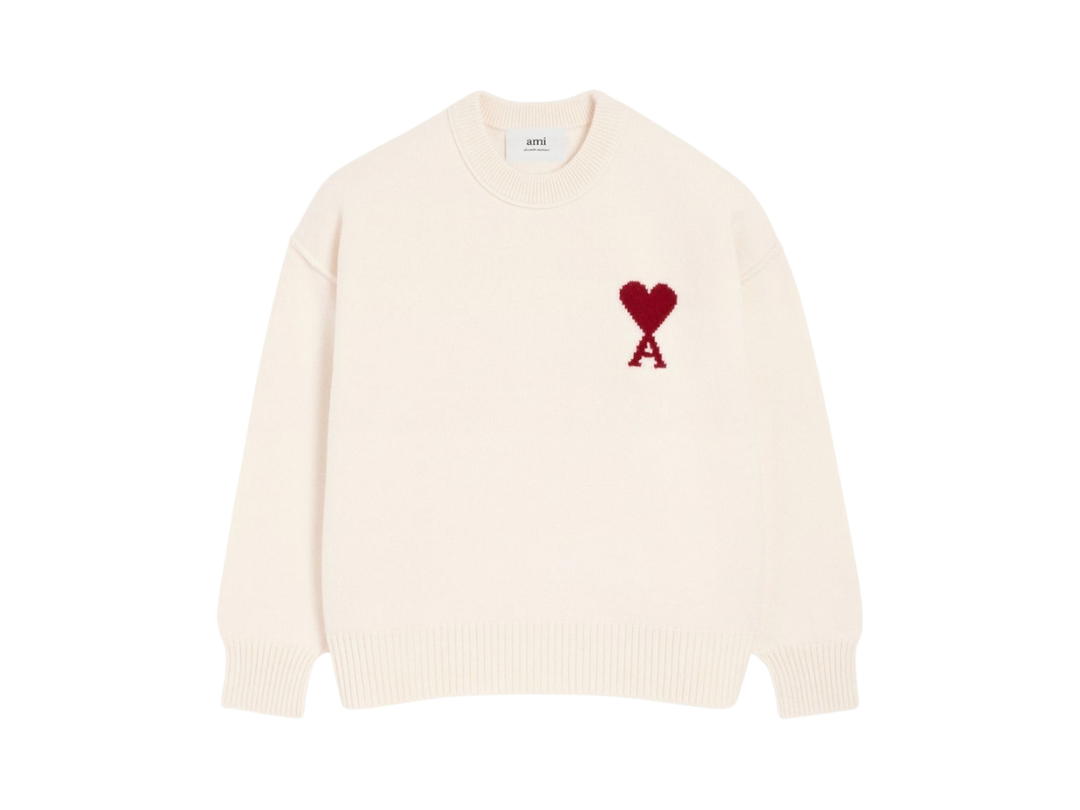 Ami Paris Ami Paris Ami De Coeur Sweater Ivory