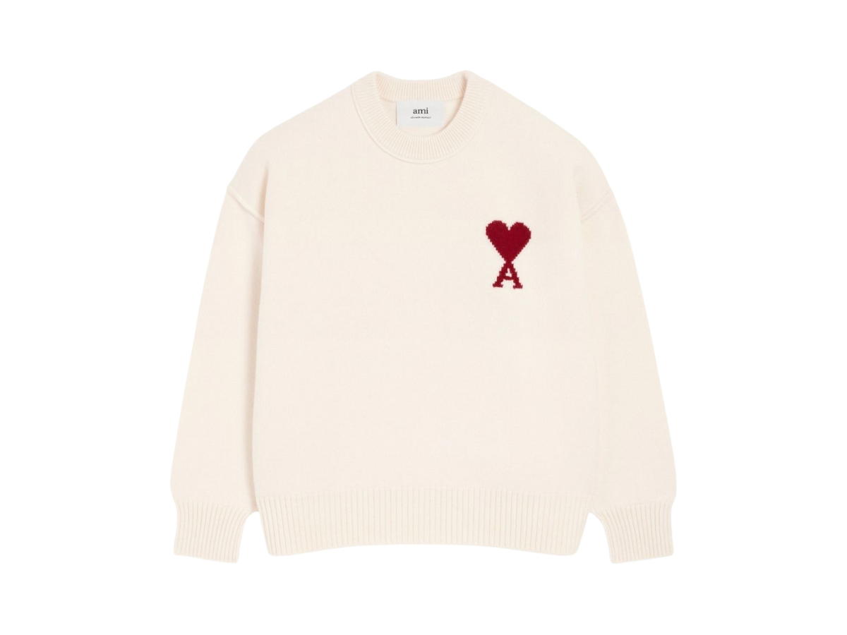 Ami Paris Ami Paris Ami De Coeur Sweater Ivory