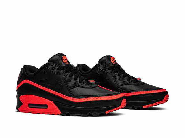 Nike Undefeated x Air Max 90 'Black Solar Red' - view 3