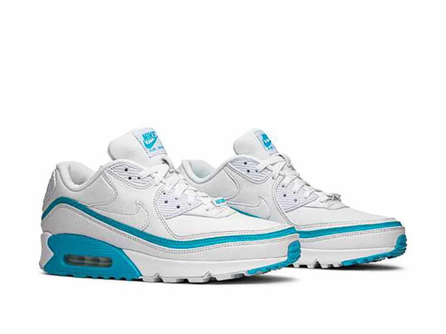 Nike Undefeated x Air Max 90 'White Blue Fury' - view 5
