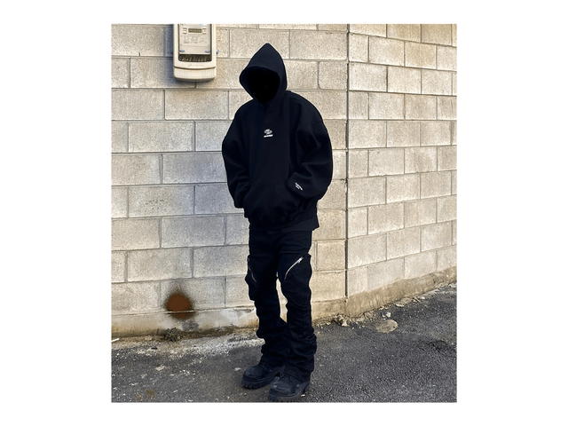 Undermycar Undermycar Mu.12 Anti Fxxking Logo Play Oversized Bonded Hoodie Black - view 2