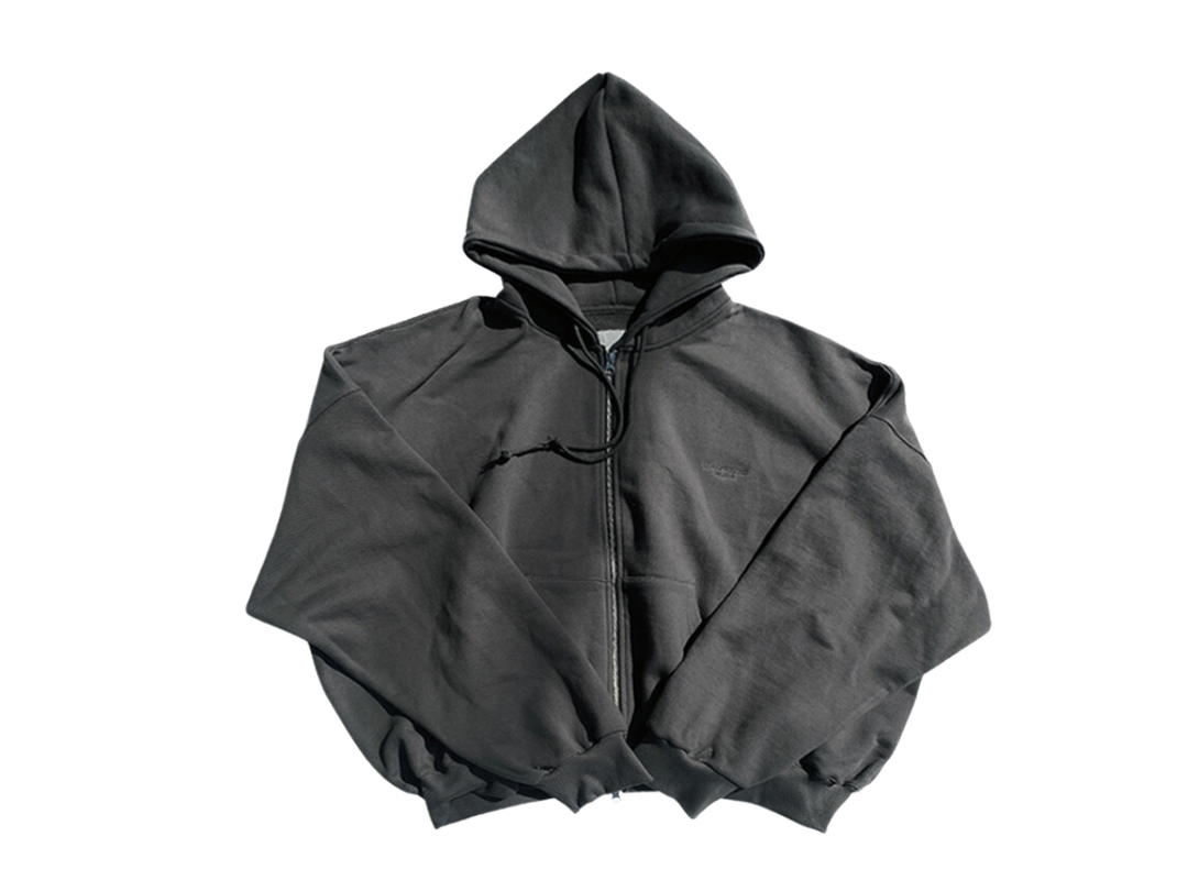 Undermycar Undermycar Mu.18 Anti Fxxking Logo Play Oversized Hood Zip Up Asphalt