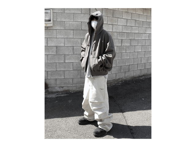 Undermycar Undermycar Mu.18 Anti Fxxking Logo Play Oversized Hood Zip Up Mocha - view 2