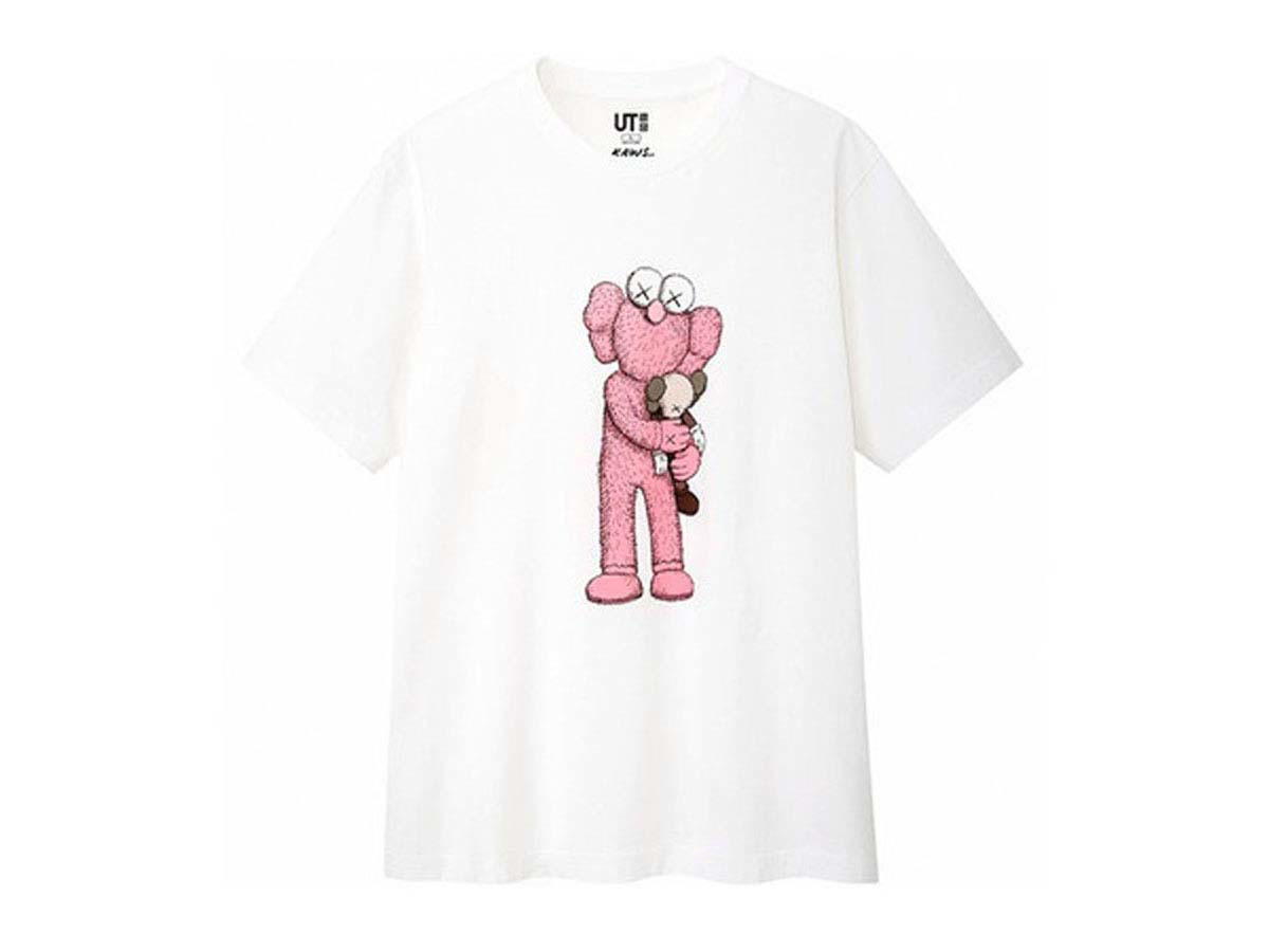 Kaws Uniqlo Kaws Pink BFF Tee White