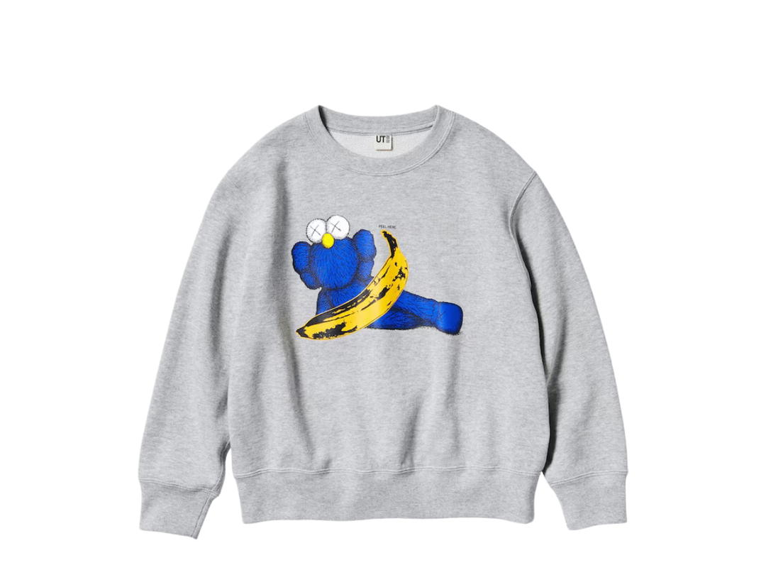 Uniqlo Uniqlo Kids KAWS + Warhol Sweat Long Sleeve Shirt Gray-472991