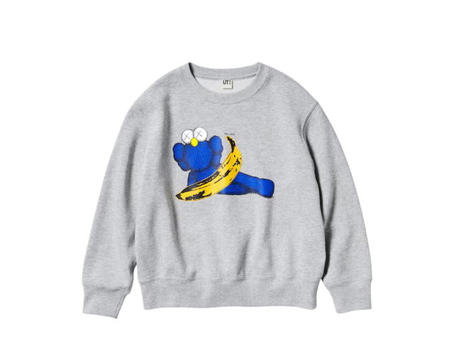 Uniqlo Uniqlo Kids KAWS + Warhol Sweat Long Sleeve Shirt Gray-472991 - view 1