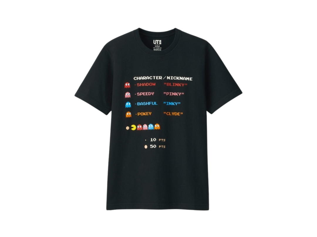 Uniqlo Uniqlo Pacman High Score Ghosts Vintage 80s T Shirt Black